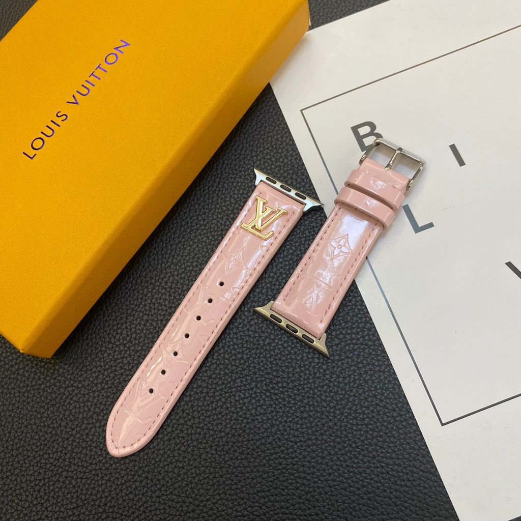 Luxury Louis Vuitton Apple Watch Band – Glossy Leather Strap for Apple Watch Ultra - Serene