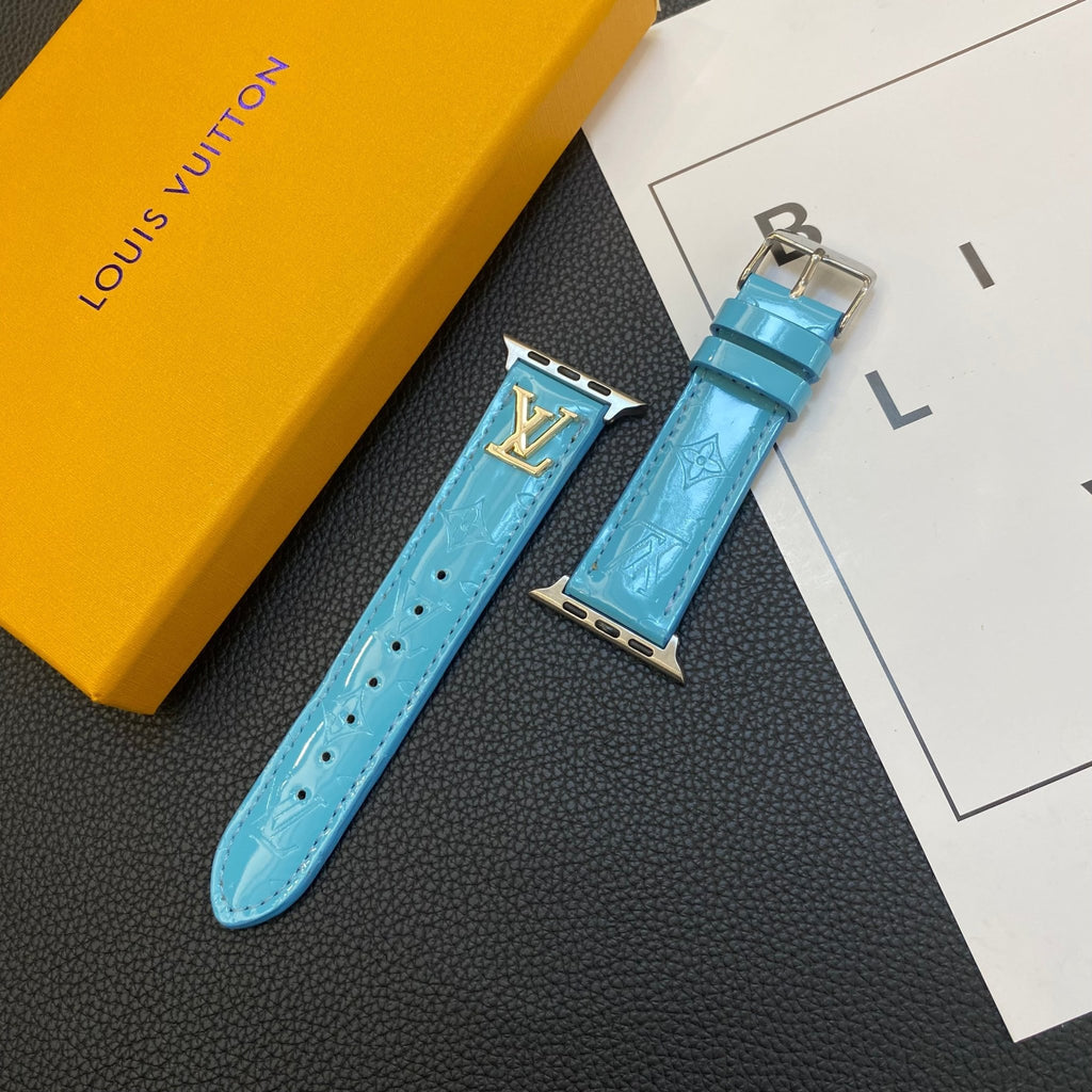 Luxury Louis Vuitton Apple Watch Band – Glossy Leather Strap for Apple Watch Ultra - Serene