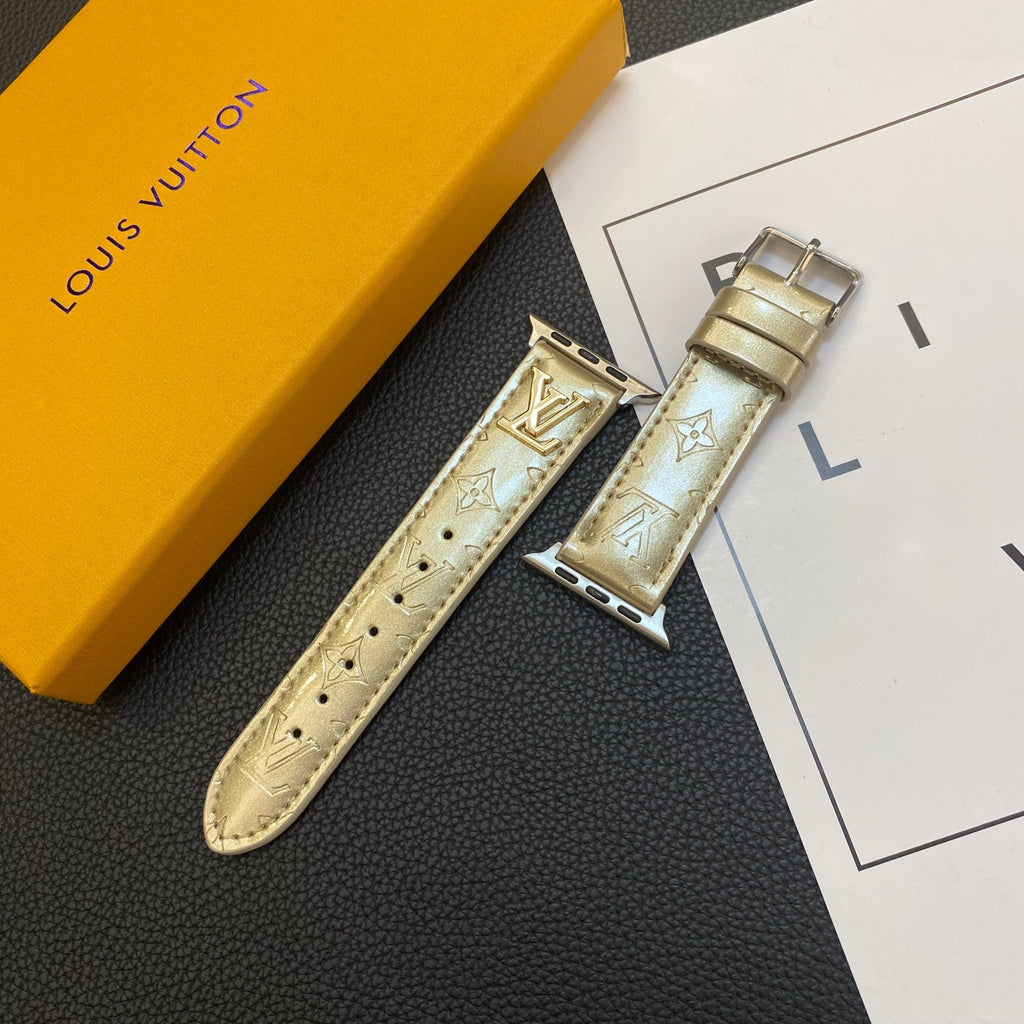 Luxury Louis Vuitton Apple Watch Band – Glossy Leather Strap for Apple Watch Ultra - Serene