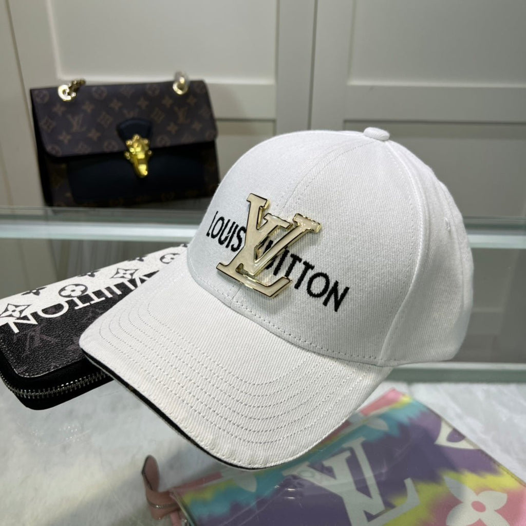 Luxury Louis Vuitton Baseball Cap for Men & Women Metal Logo - Serene