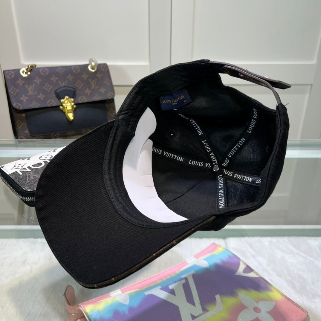 Luxury Louis Vuitton Baseball Cap for Men & Women Metal Logo - Serene