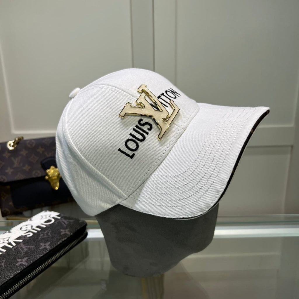 Luxury Louis Vuitton Baseball Cap for Men & Women Metal Logo - Serene