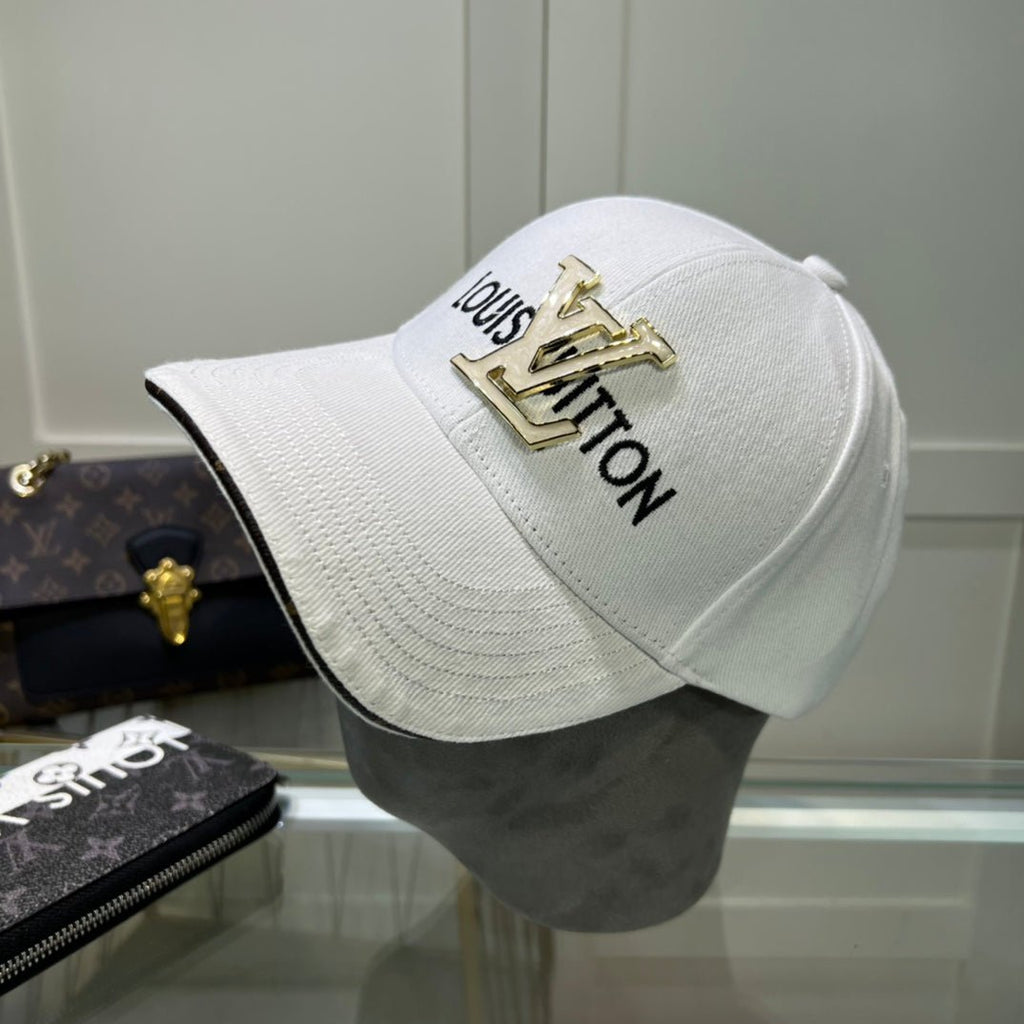 Luxury Louis Vuitton Baseball Cap for Men & Women Metal Logo - Serene