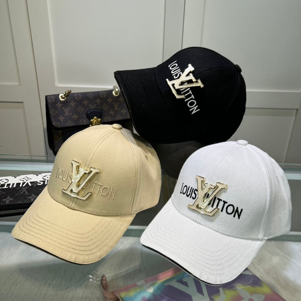 Luxury Louis Vuitton Baseball Cap for Men & Women Metal Logo - Serene
