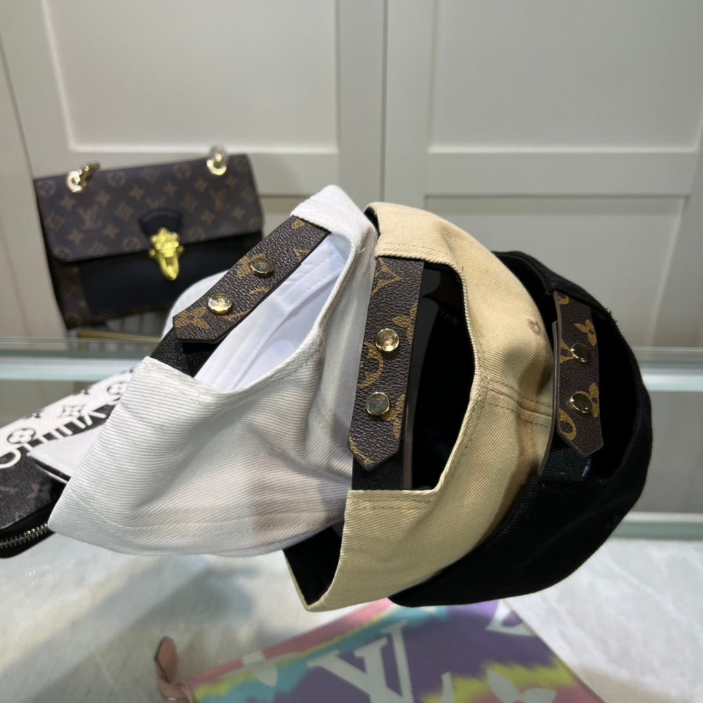 Luxury Louis Vuitton Baseball Cap for Men & Women Metal Logo - Serene