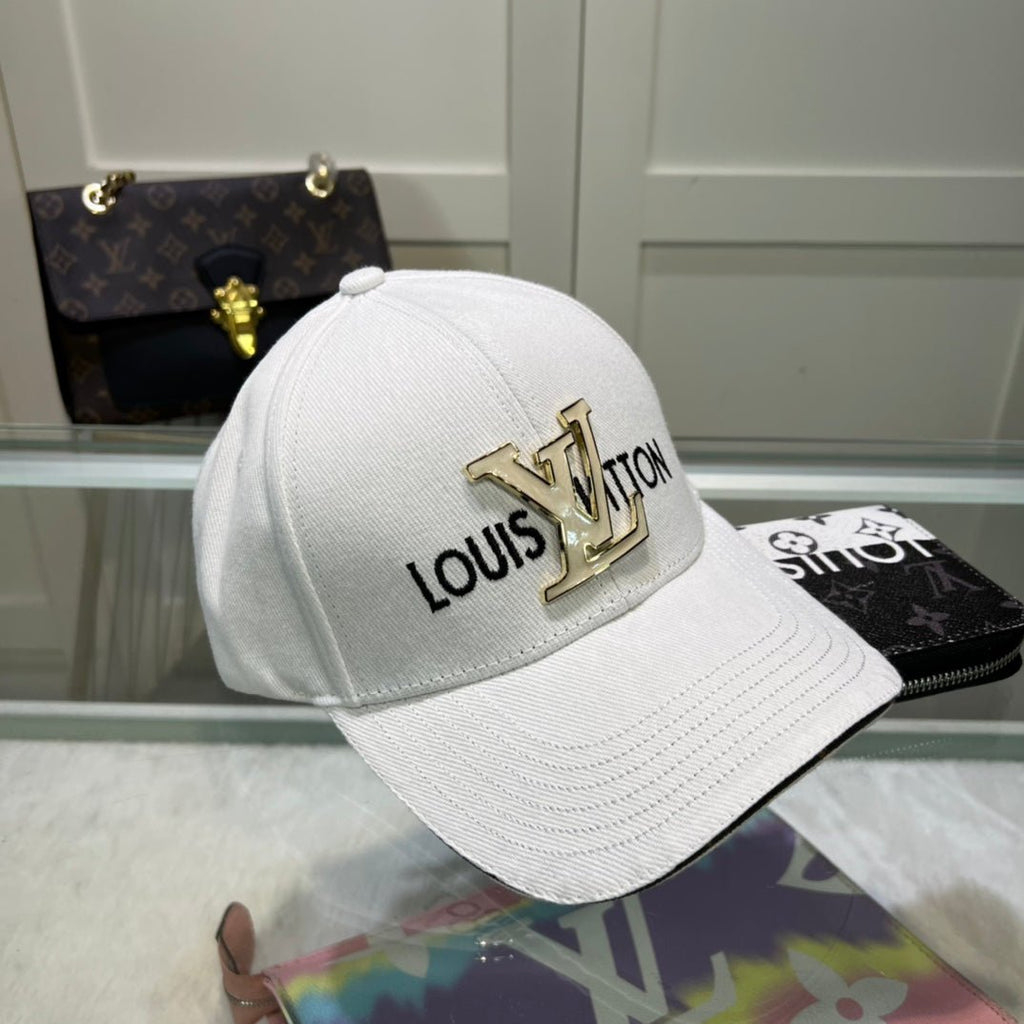 Luxury Louis Vuitton Baseball Cap for Men & Women Metal Logo - Serene
