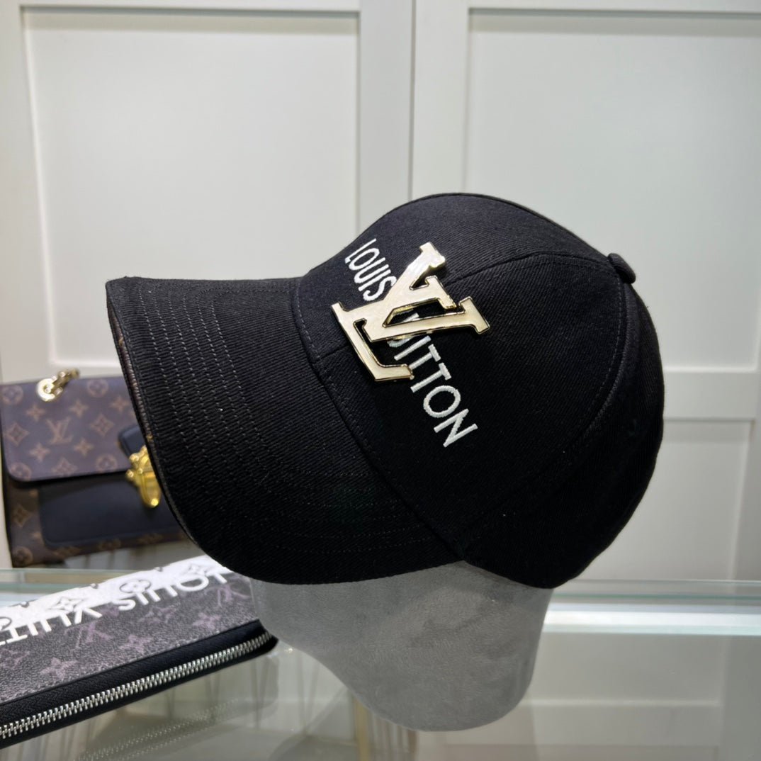 Luxury Louis Vuitton Baseball Cap for Men & Women Metal Logo - Serene