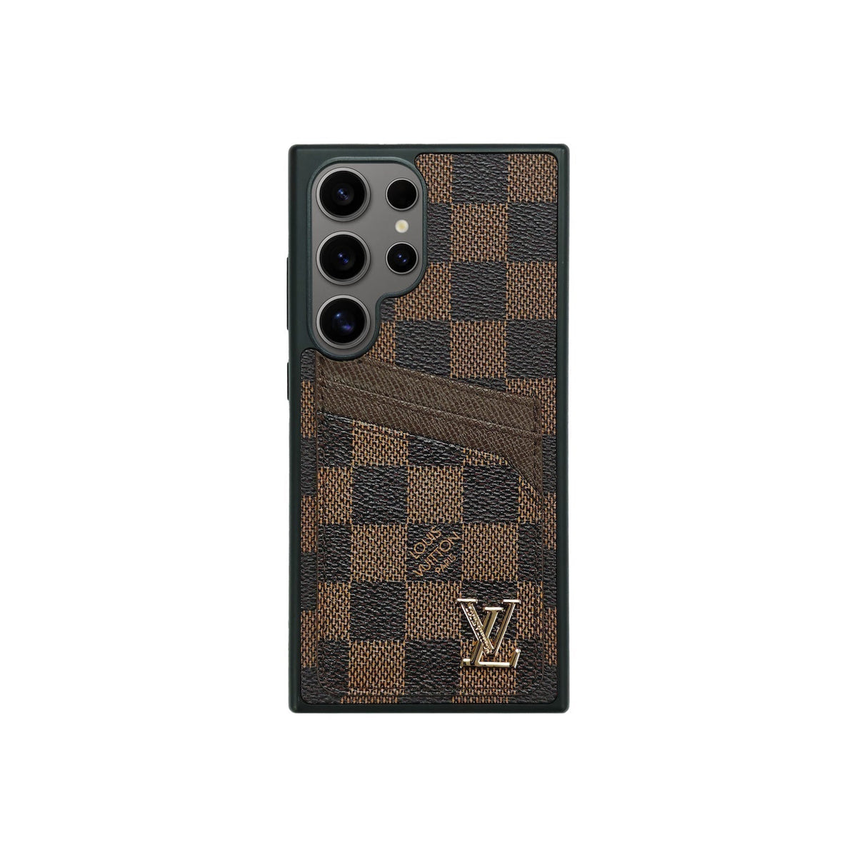 Luxury Louis Vuitton Damier Samsung Galaxy S26 Ultra Case – Cardholder Wallet Cover - Serene