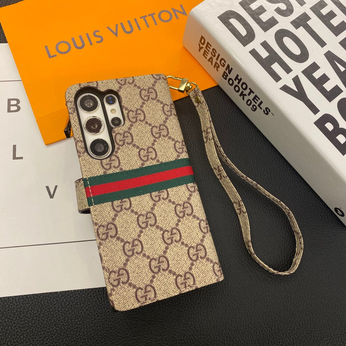 Luxury Louis Vuitton Damier Samsung Galaxy S26 Ultra Case with Card Holder - Serene