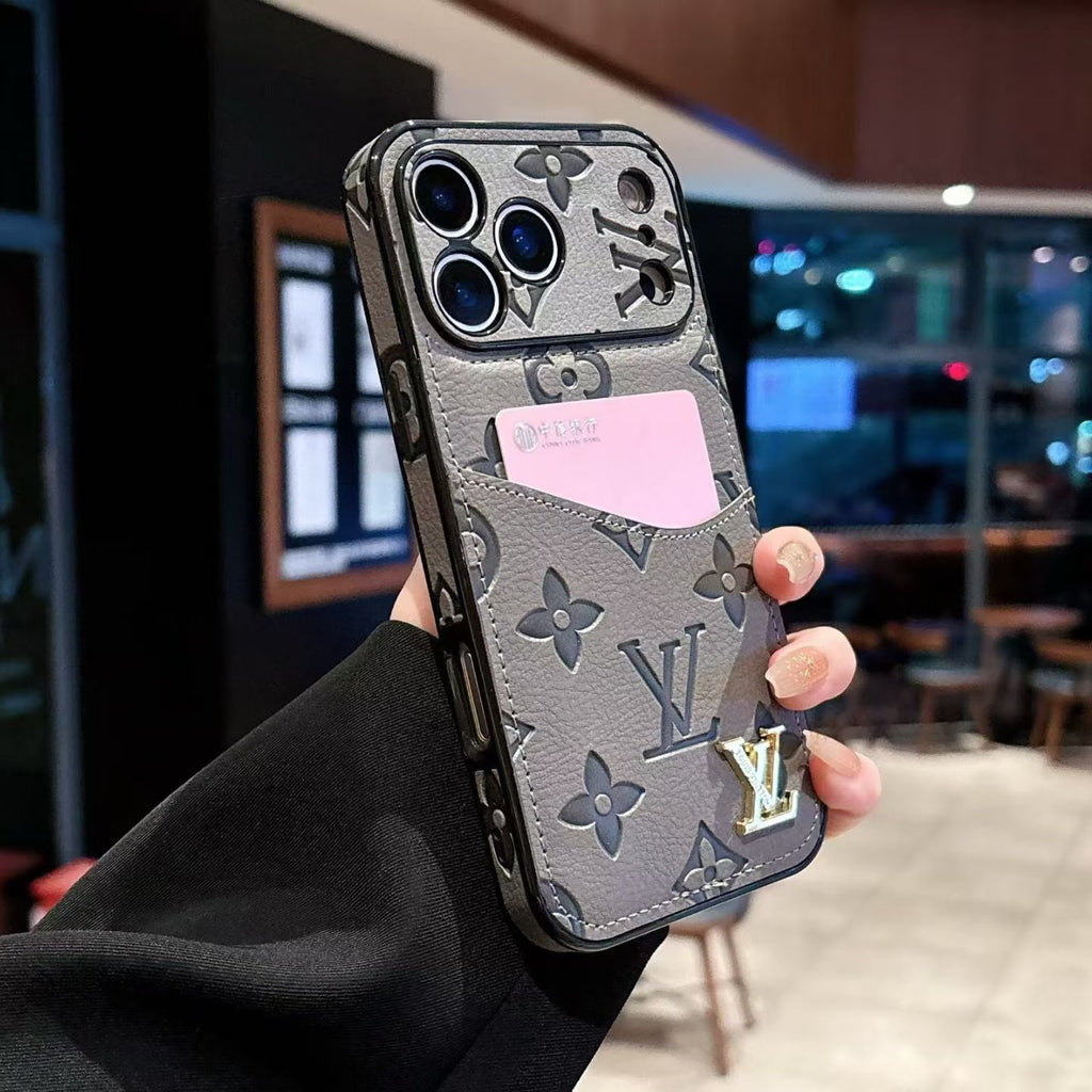 Luxury Louis Vuitton iPhone 18 Pro Case With Card Holder - LV iPhone Case - Serene