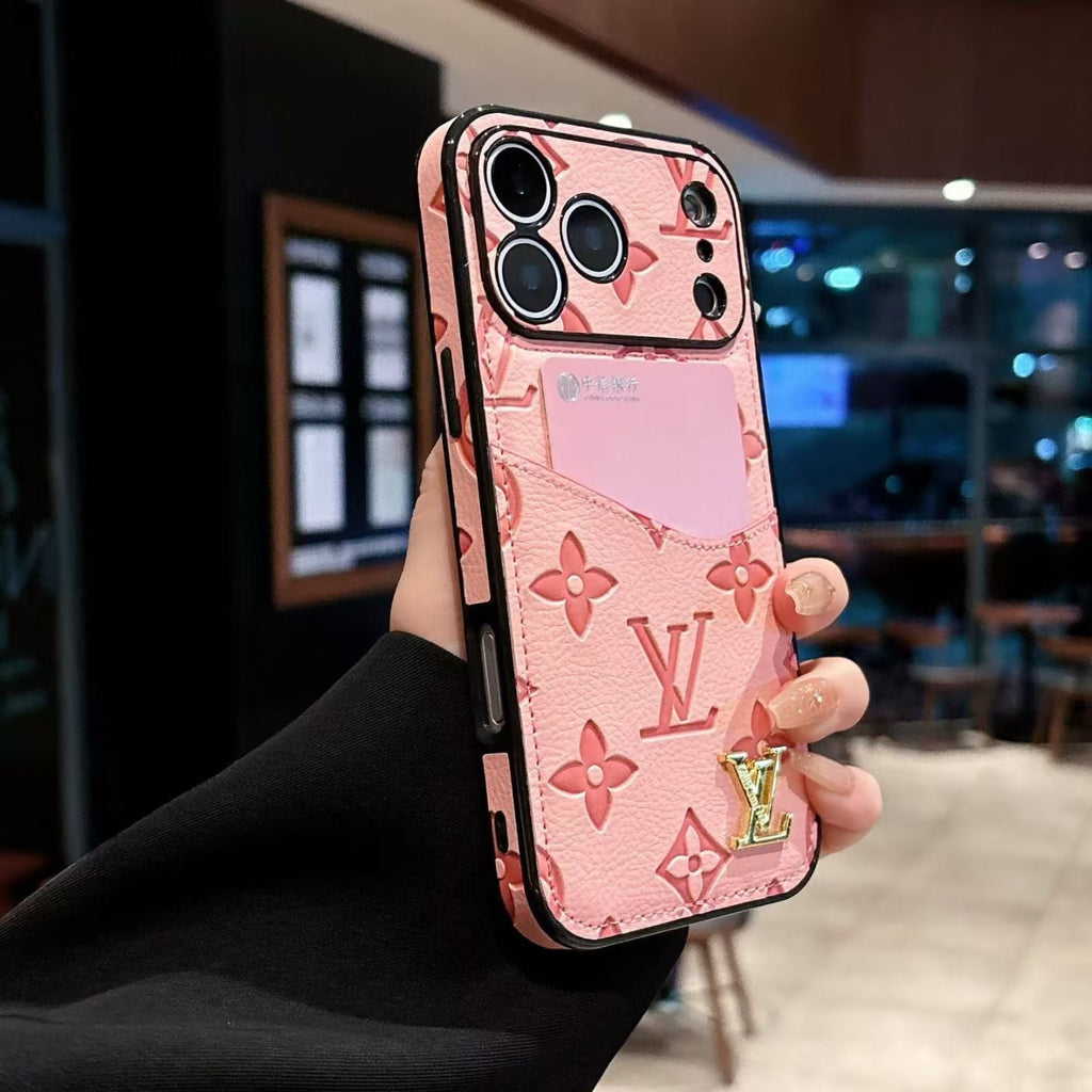 Luxury Louis Vuitton iPhone 18 Pro Case With Card Holder - LV iPhone Case - Serene