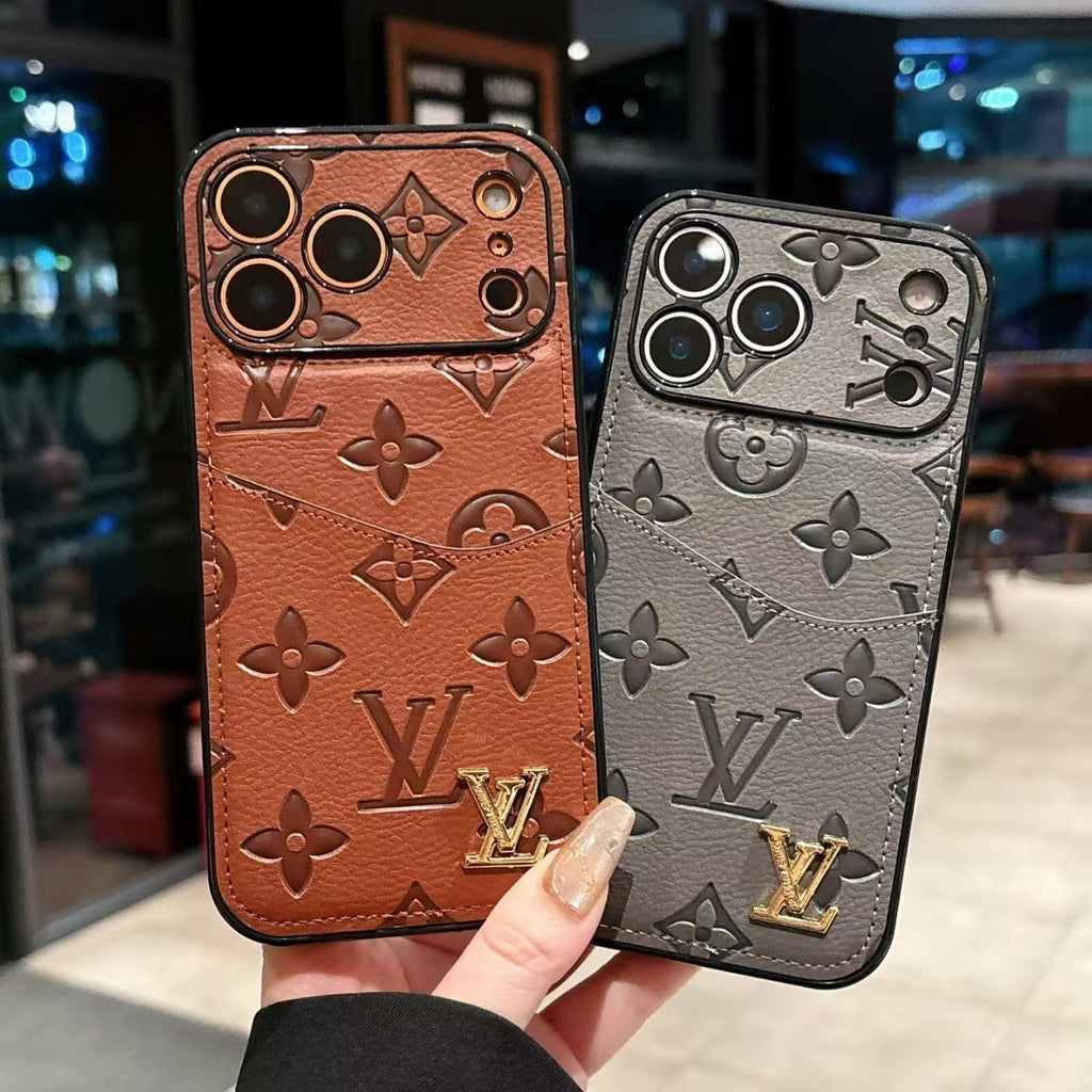 Luxury Louis Vuitton iPhone 18 Pro Case With Card Holder - LV iPhone Case - Serene