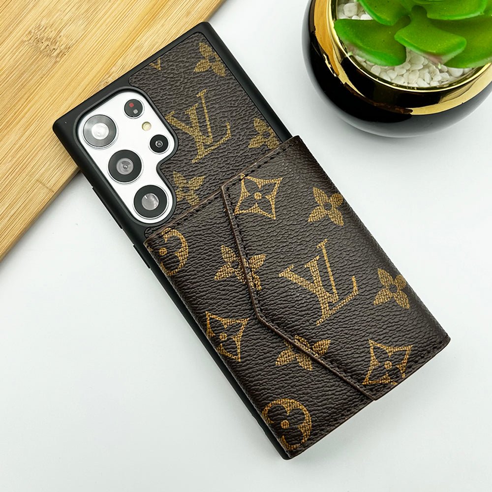 Luxury Louis Vuitton Leather Samsung S26 Wallet Case – Card Holder Cover for Samsung S26 Ultra - Serene