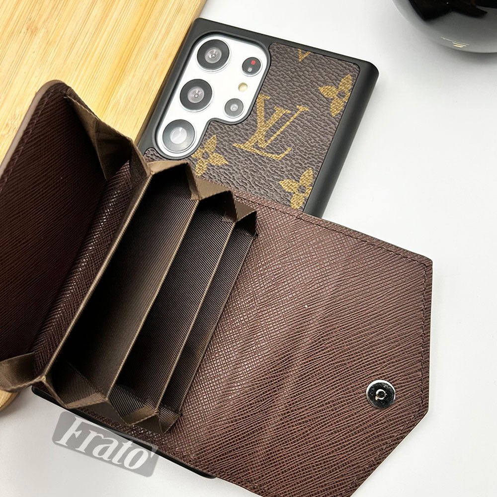 Luxury Louis Vuitton Leather Samsung S26 Wallet Case – Card Holder Cover for Samsung S26 Ultra - Serene