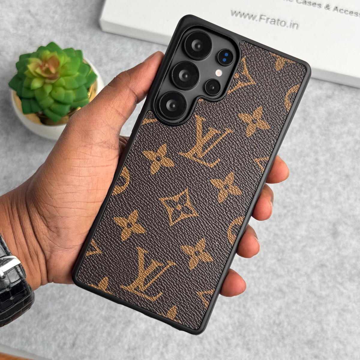 Luxury Louis Vuitton Samsung Galaxy S26 Ultra Case – Monogram PU Leather Cover - Serene