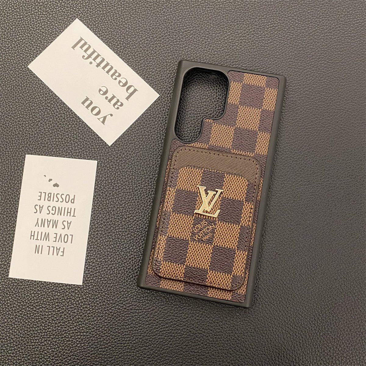 Luxury Louis Vuitton Samsung Galaxy S26 Ultra Case with Card Holder - Serene