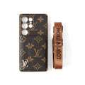 Luxury Louis Vuitton Samsung Galaxy S26 Ultra Wallet Case with Strap – Designer Leather Cover - Serene