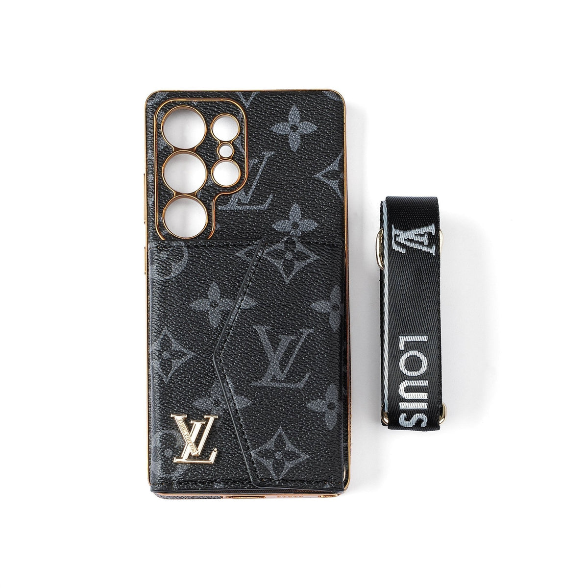 Luxury Louis Vuitton Samsung Galaxy S26 Ultra Wallet Case with Strap – Designer Leather Cover - Serene