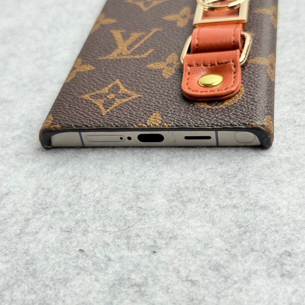 Luxury Louis Vuitton Samsung S26 Strap Case – Crossbody Wallet Cover - Serene