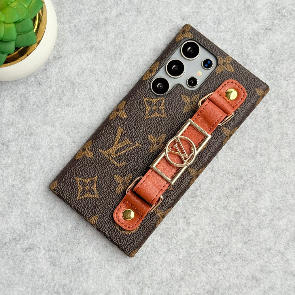 Luxury Louis Vuitton Samsung S26 Strap Case – Crossbody Wallet Cover - Serene