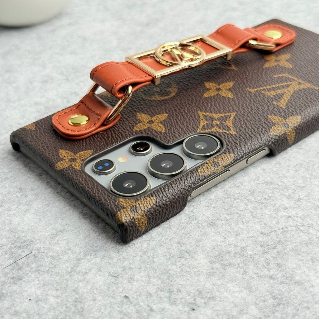 Luxury Louis Vuitton Samsung S26 Strap Case – Crossbody Wallet Cover - Serene