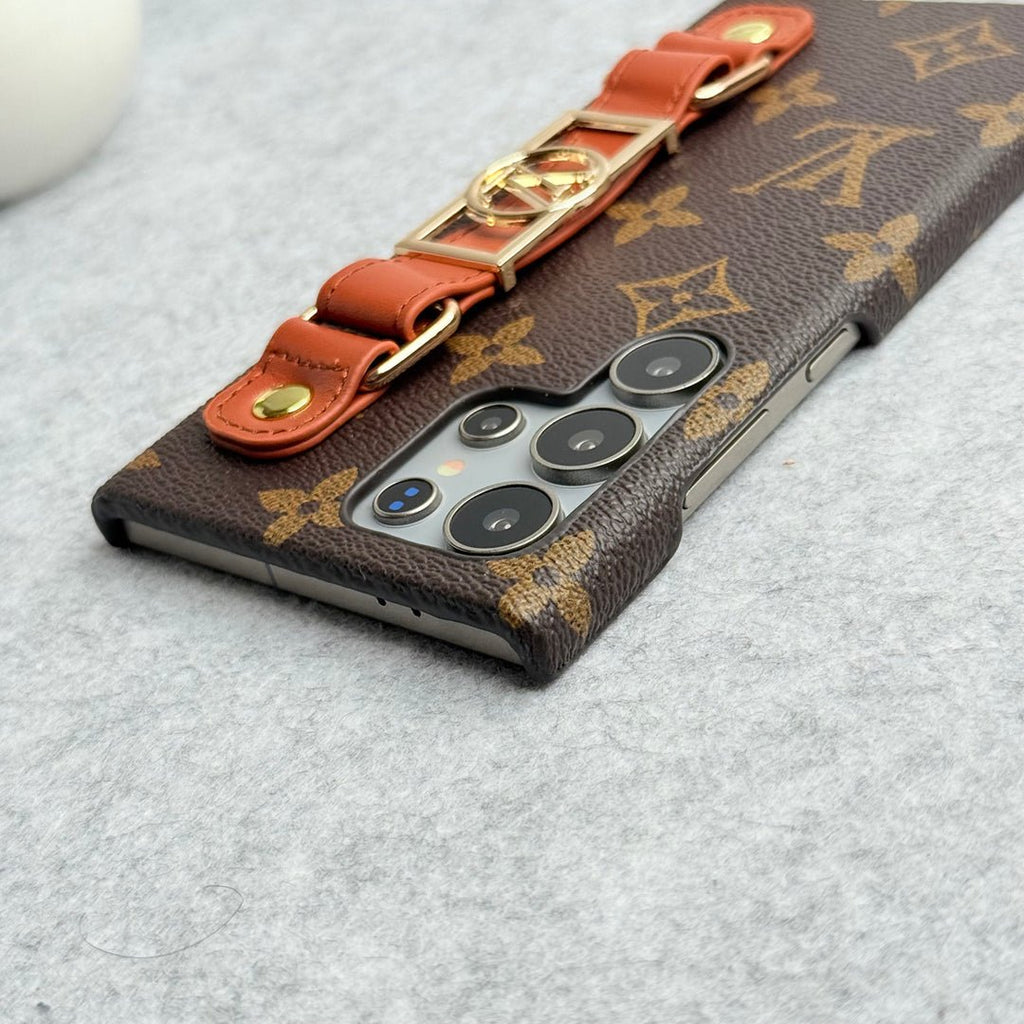 Luxury Louis Vuitton Samsung S26 Strap Case – Crossbody Wallet Cover - Serene