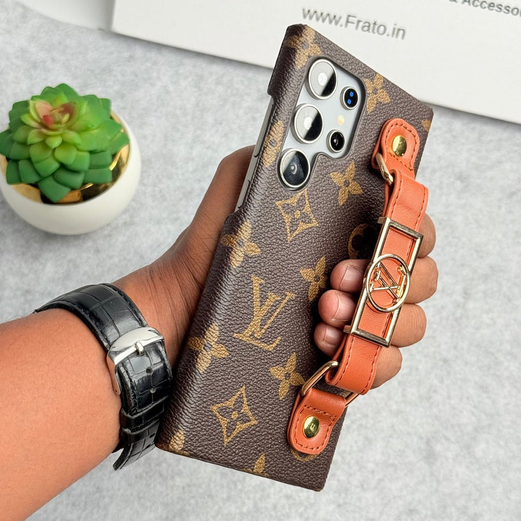Luxury Louis Vuitton Samsung S26 Strap Case – Crossbody Wallet Cover - Serene