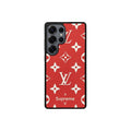 Luxury Louis Vuitton x Supreme Samsung S26 Ultra Case – Red Monogram Cover - Serene