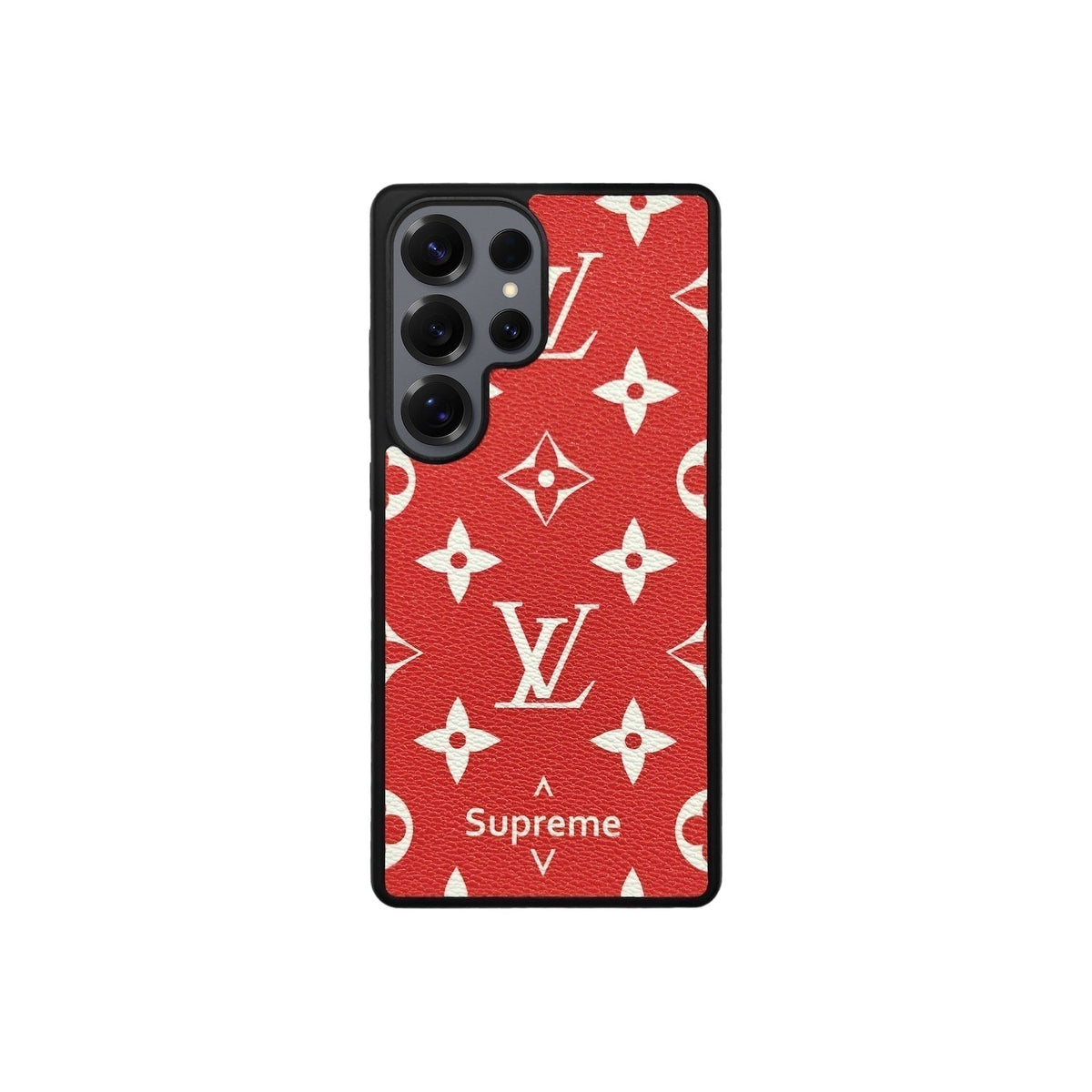 Luxury Louis Vuitton x Supreme Samsung S26 Ultra Case – Red Monogram Cover - Serene