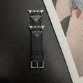 Luxury Prada Apple Watch Band – Triangle Leather Strap for Prada Apple Watch Ultra - Serene