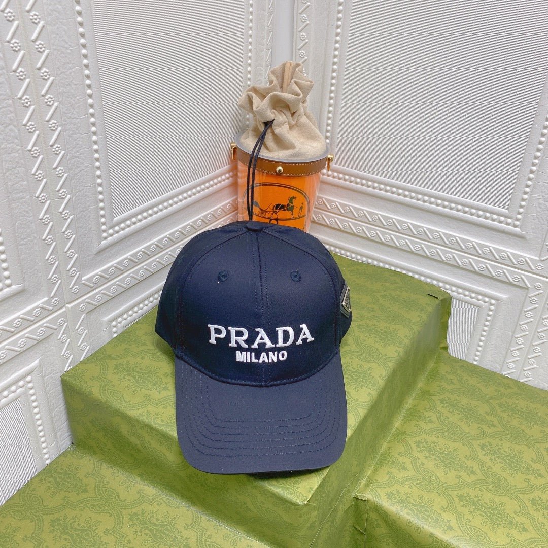 Luxury Prada Embroidered Baseball Cap for Men & Women - Serene