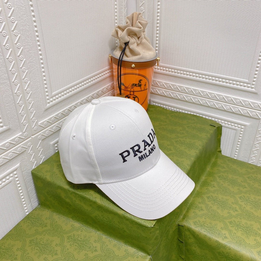 Luxury Prada Embroidered Baseball Cap for Men & Women - Serene