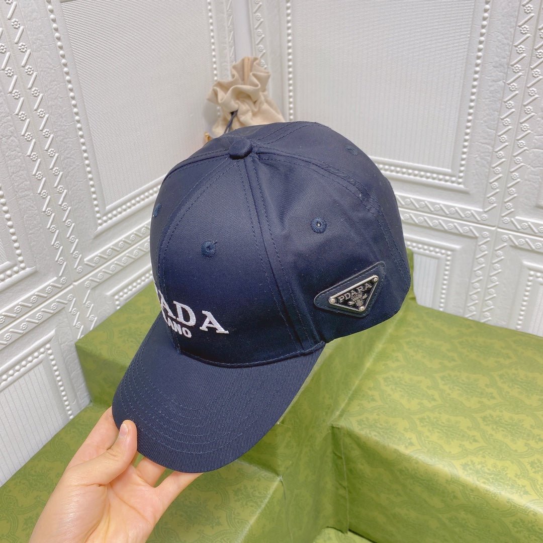 Luxury Prada Embroidered Baseball Cap for Men & Women - Serene