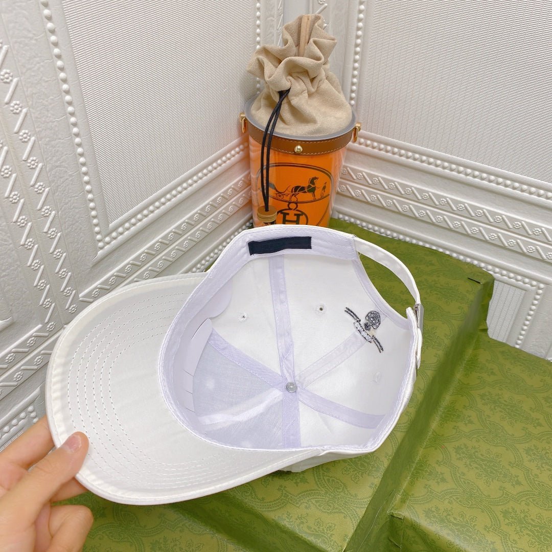 Luxury Prada Embroidered Baseball Cap for Men & Women - Serene