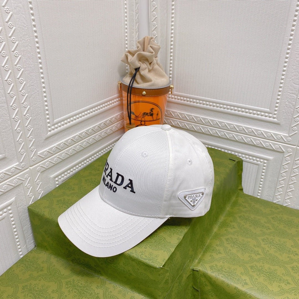 Luxury Prada Embroidered Baseball Cap for Men & Women - Serene