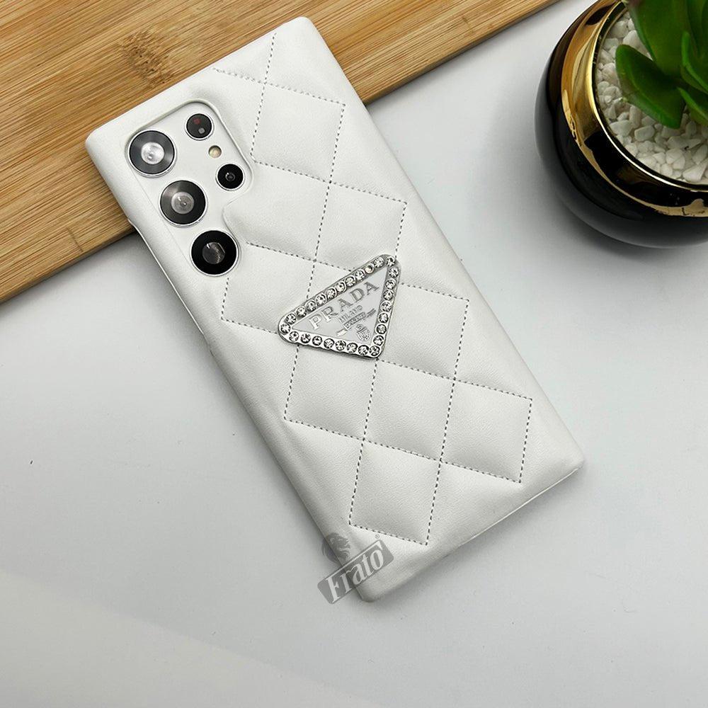 Luxury Prada Puff Leather Samsung Galaxy S26 Ultra Case – Designer Cover - Serene