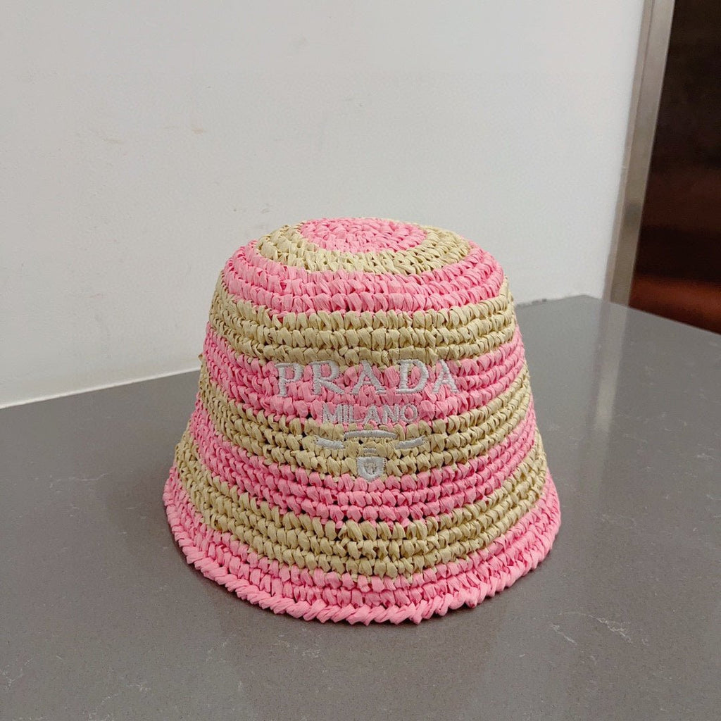 Luxury Prada Raffia Straw Sun Hat for Women - Serene