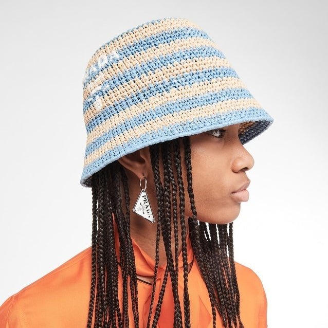 Luxury Prada Raffia Straw Sun Hat for Women - Serene