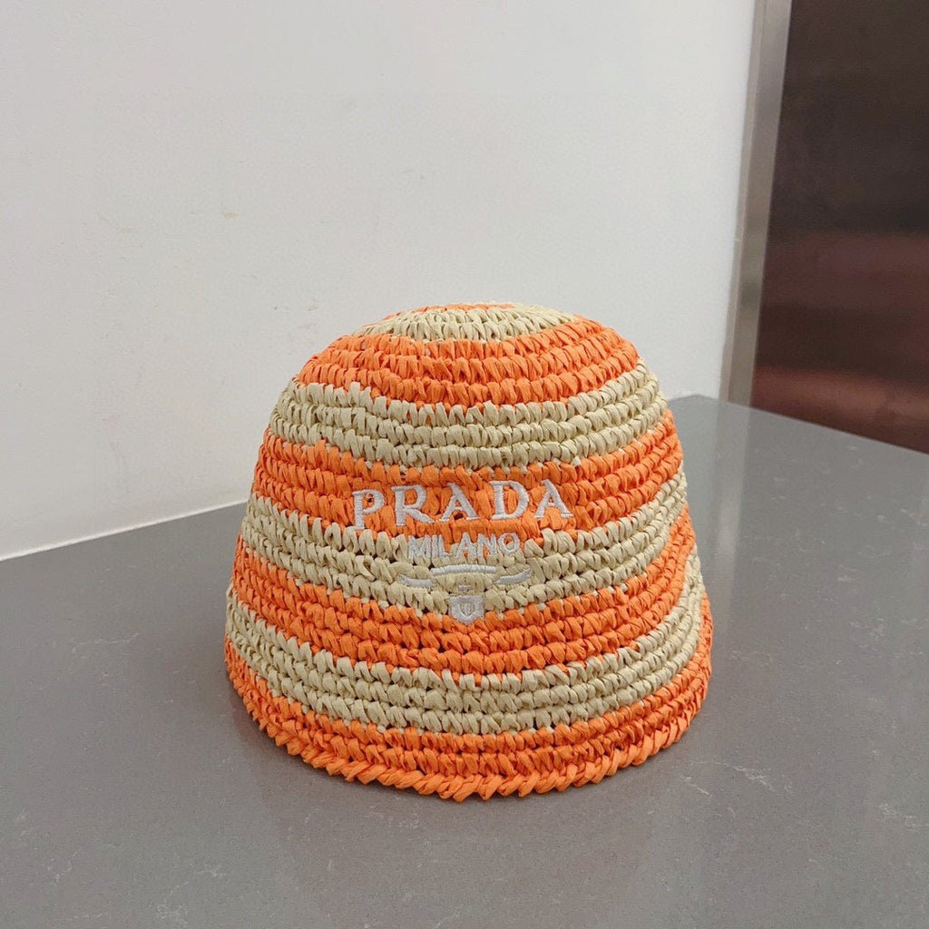 Luxury Prada Raffia Straw Sun Hat for Women - Serene