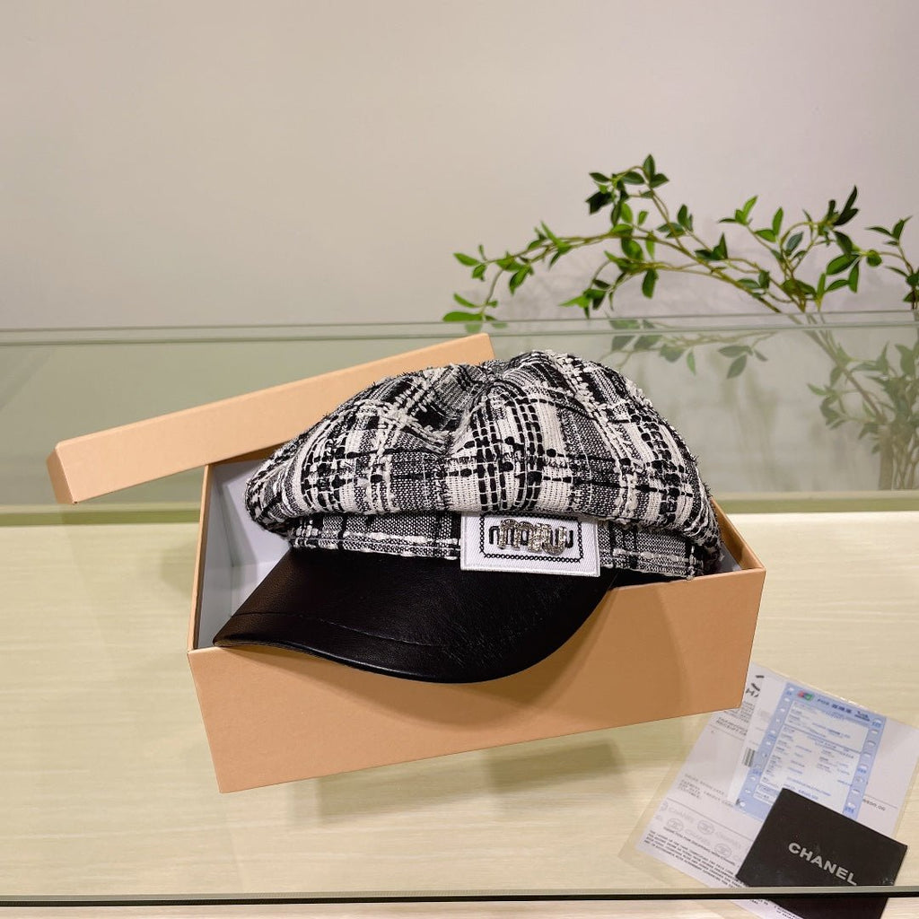 Miu Miu Tweed Newsboy Cap | Luxury Women's Designer Hat - Serene