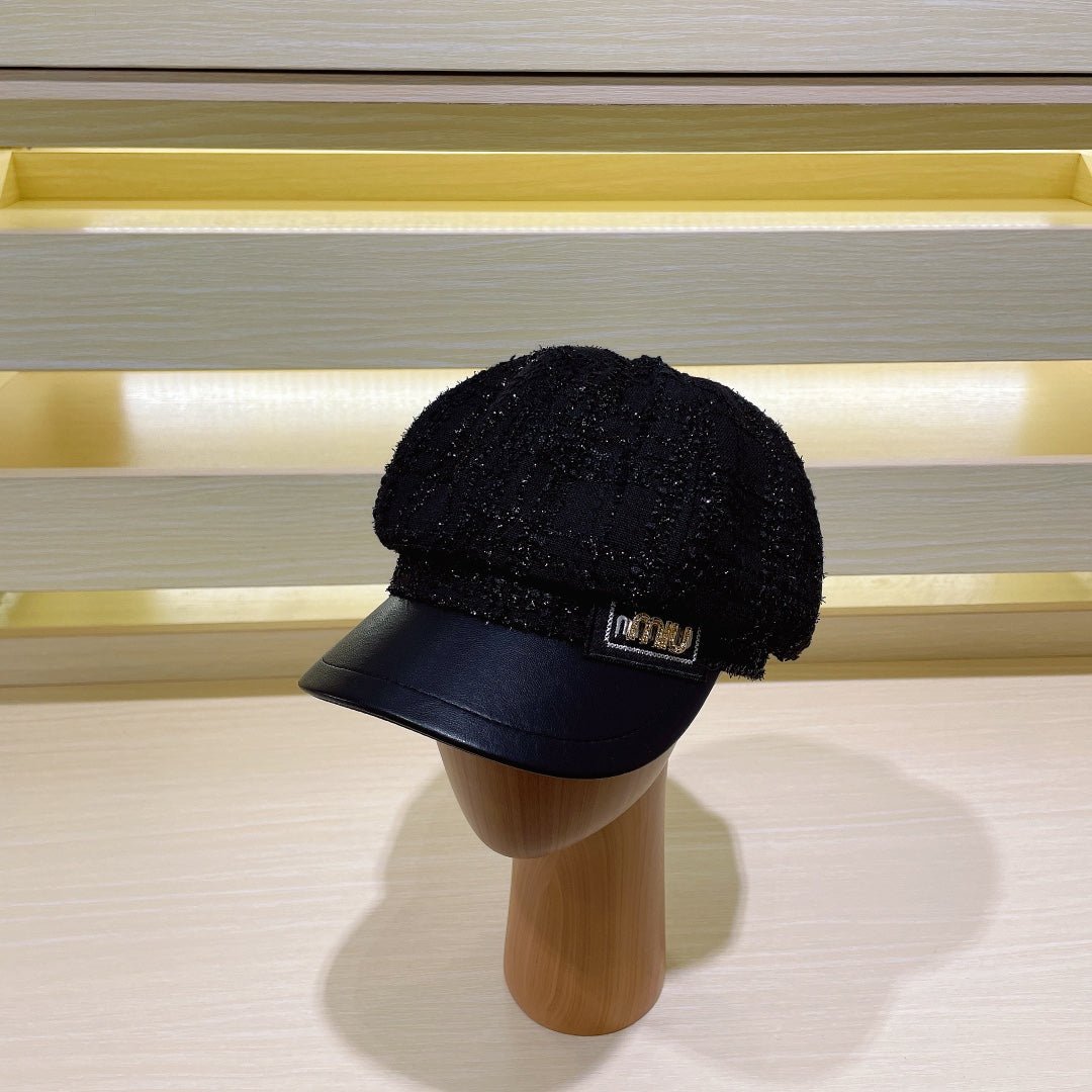 Miu Miu Tweed Newsboy Cap | Luxury Women's Designer Hat - Serene