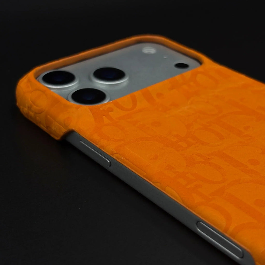 Oblique Dior iPhone 17 Pro Max Case – Orange Luxury Dior iPhone Case - Serene
