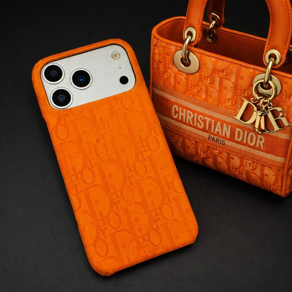 Oblique Dior iPhone 17 Pro Max Case – Orange Luxury Dior iPhone Case - Serene
