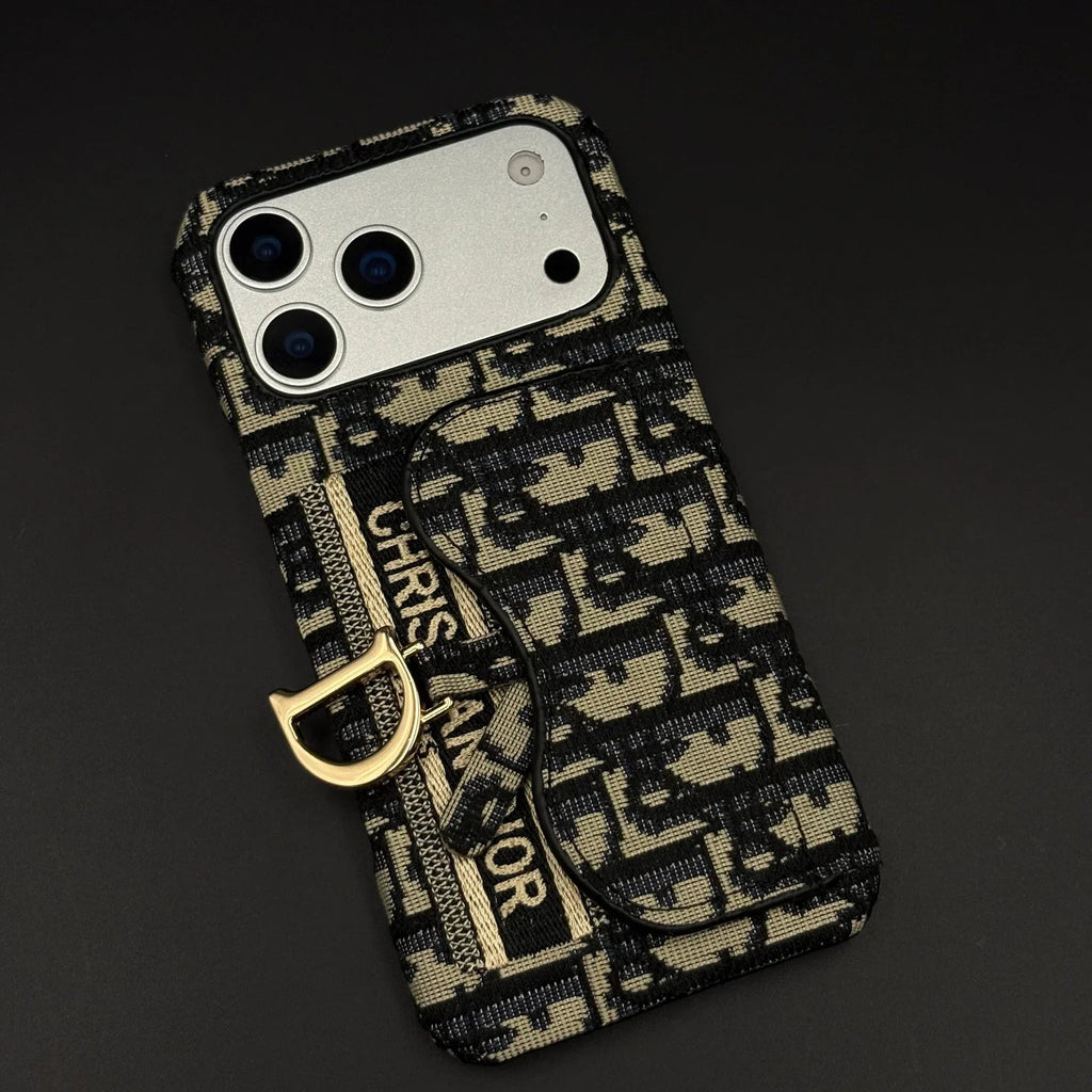 Oblique Dior iPhone 17 Pro Max Case with Card Holder – Luxury Dior Phone Case - Serene