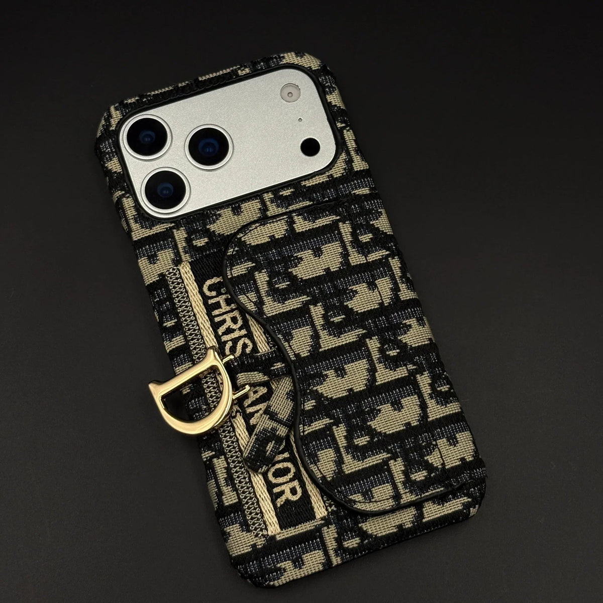 Oblique Dior iPhone 17 Pro Max Case with Card Holder – Luxury Dior Phone Case - Serene