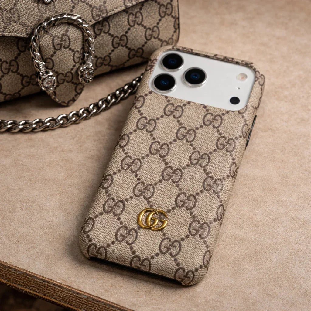 Ophidia Gucci iPhone 18 Pro Case – Beige GG Canvas Pattern - Serene