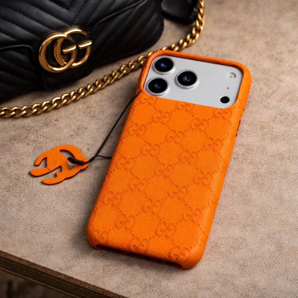 Orange Gucci iPhone 18 Pro Case Monogram – Luxury Gucci iPhone Case - Serene