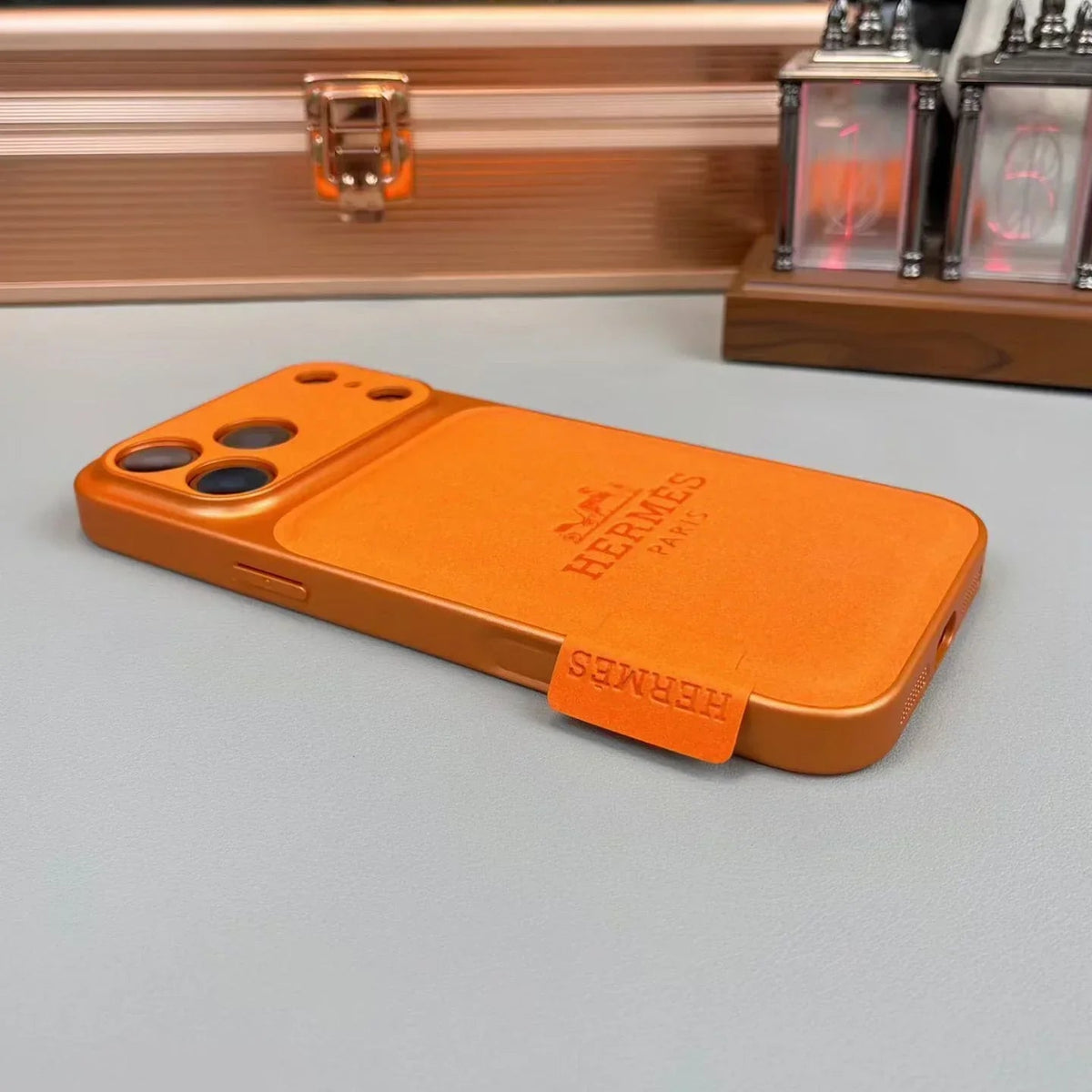 Orange Hermes iPhone 17 Pro Max Case – Luxury Hermes iPhone Case - Serene