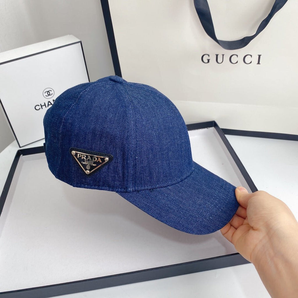Prada Baseball Cap Dark Denim - Serene