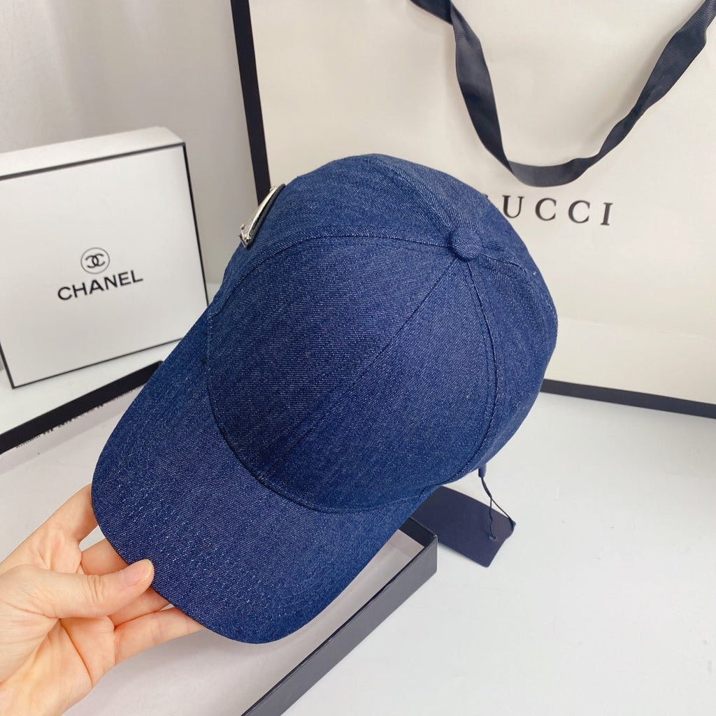 Prada Baseball Cap Dark Denim - Serene